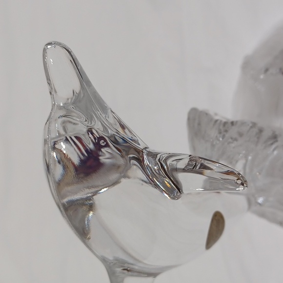 Cristal D'Arques France Leaping Dolphin Figurine On Frosted Base - Picture 10 of 11